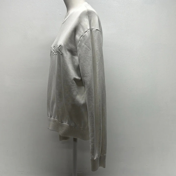 Ermenegildo Zegna Couture Sweatshirt Long Sleeve Crewneck XXX White Men's Small - Picture 5 of 9